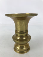 Japanese Buddhist Altar Fitting Brass Flower Vase Hanatate Butsugu Gold BA727