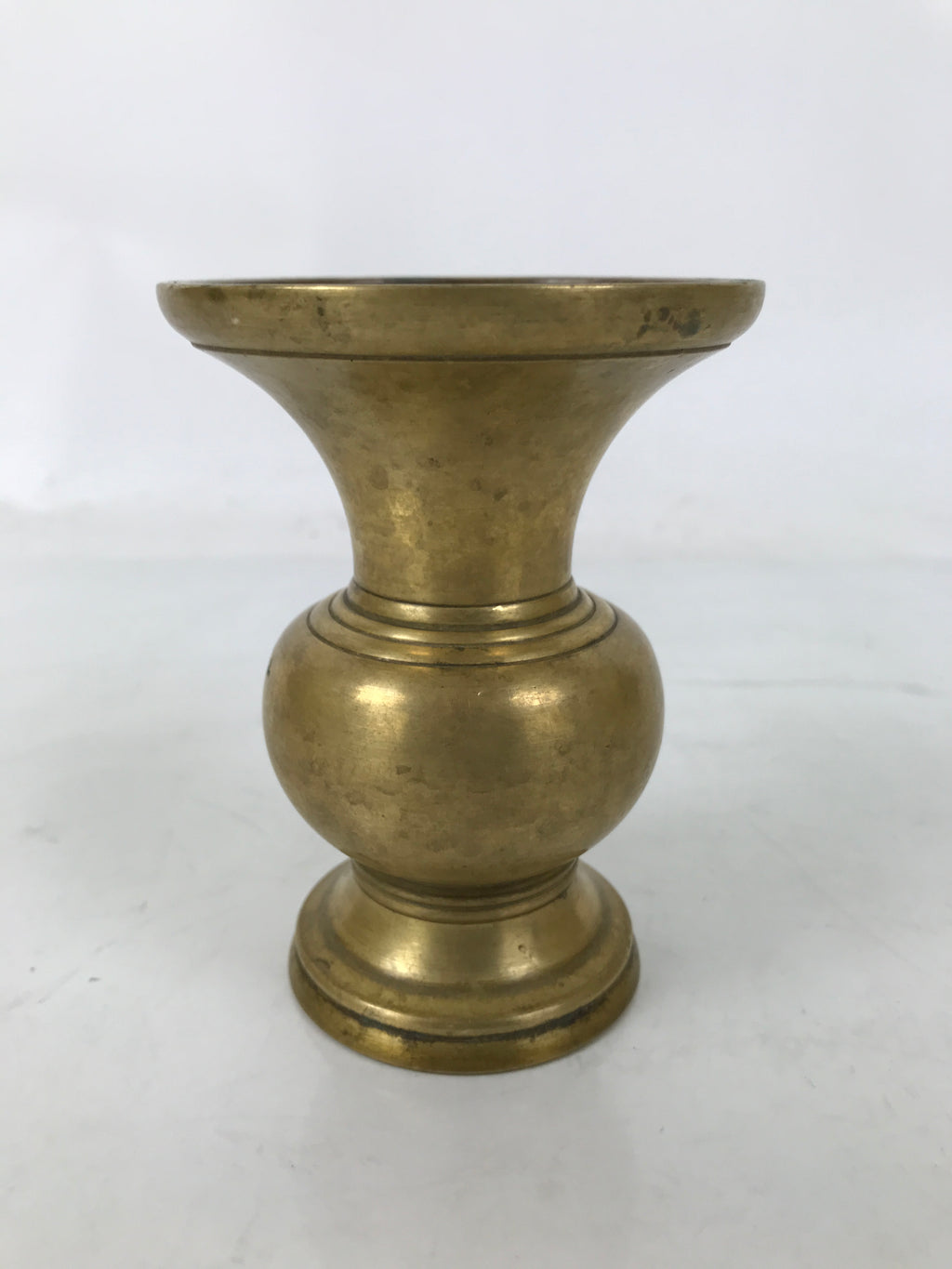 Japanese Buddhist Altar Fitting Brass Flower Vase Hanatate Butsugu Gold BA728