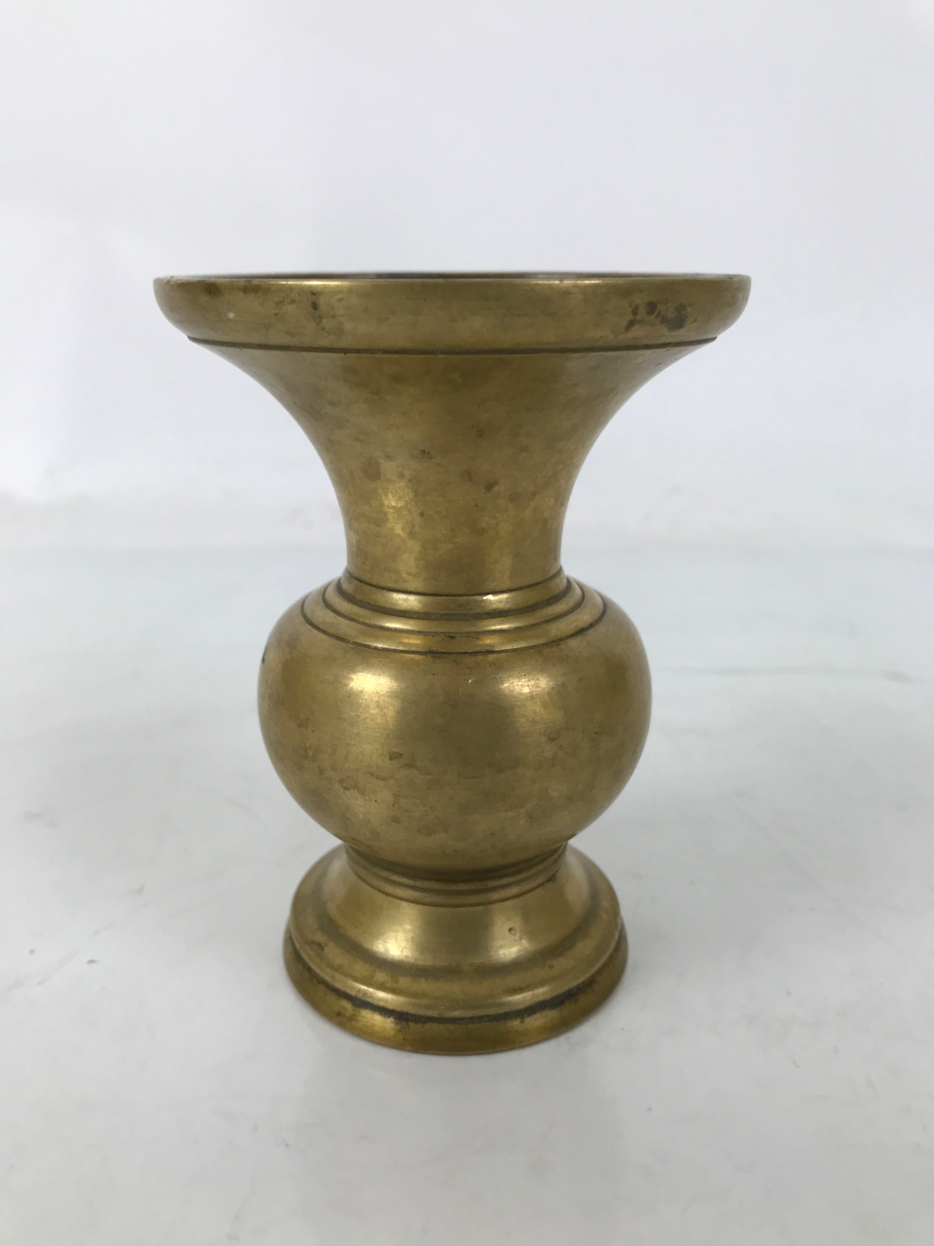 Japanese Buddhist Altar Fitting Brass Flower Vase Hanatate Butsugu Gold BA728