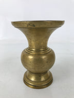Japanese Buddhist Altar Fitting Brass Flower Vase Hanatate Butsugu Gold BA728