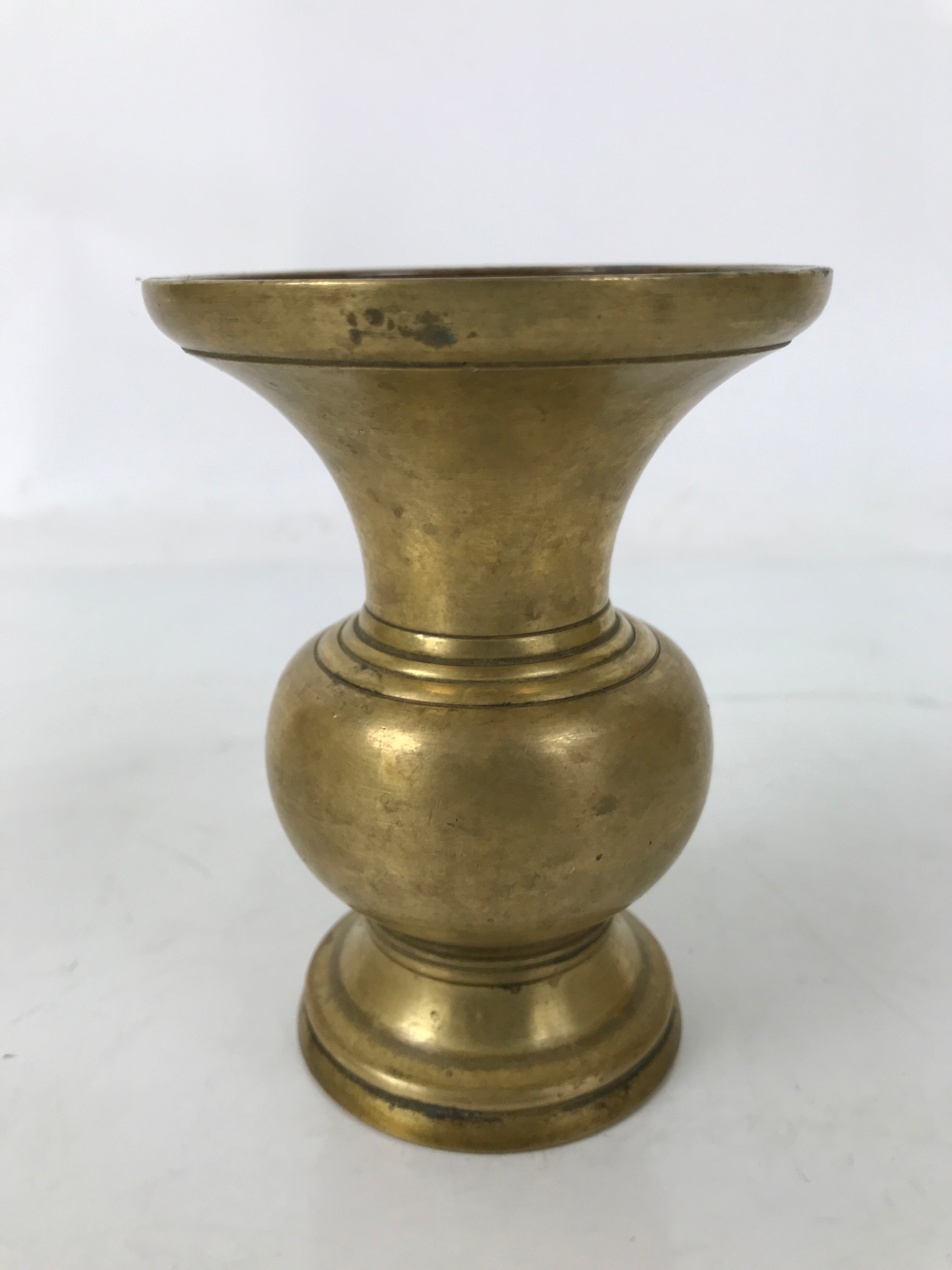 Japanese Buddhist Altar Fitting Brass Flower Vase Hanatate Butsugu Gold BA728