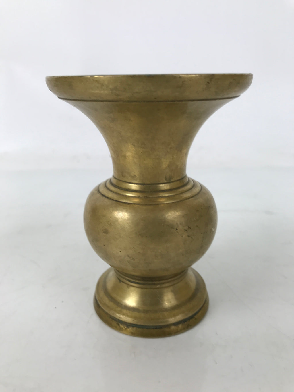 Japanese Buddhist Altar Fitting Brass Flower Vase Hanatate Butsugu Gold BA728