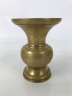 Japanese Buddhist Altar Fitting Brass Flower Vase Hanatate Butsugu Gold BA728