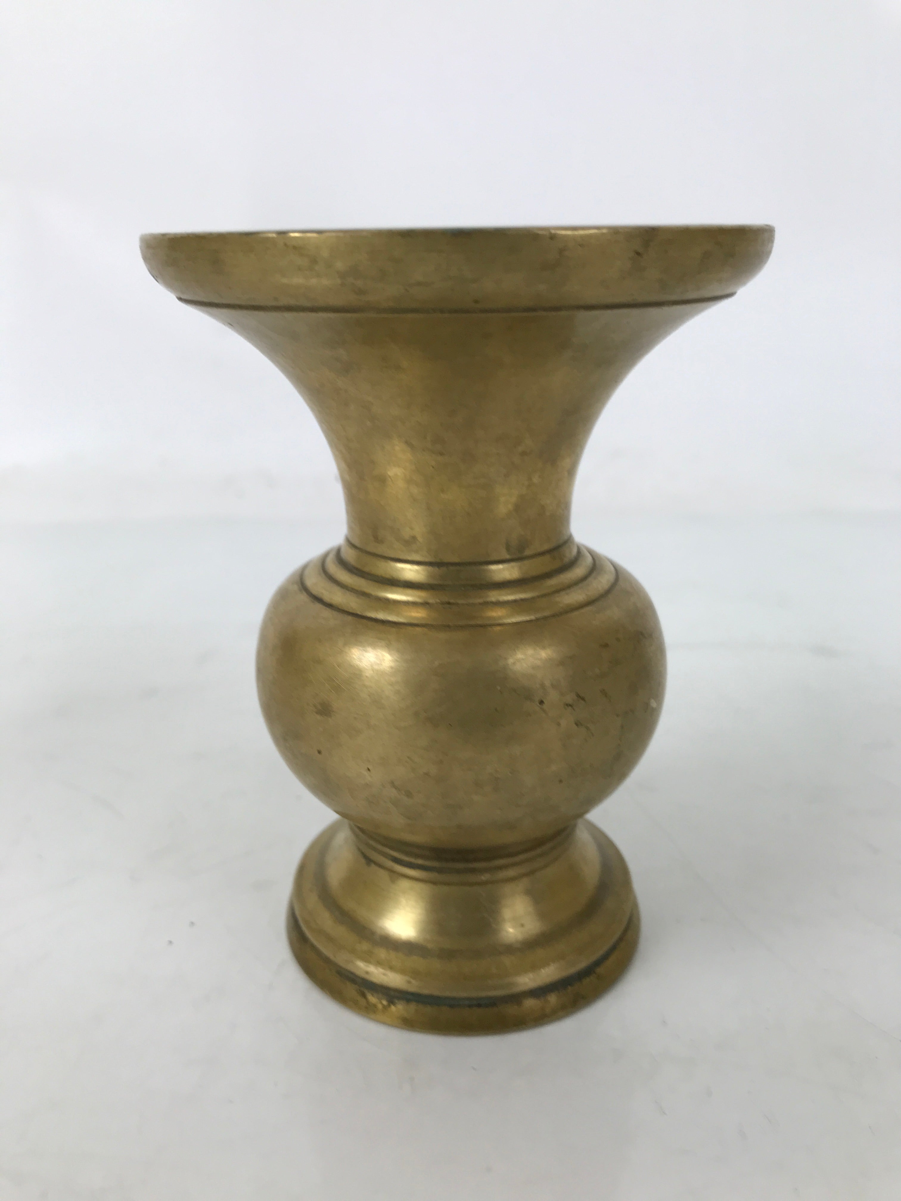 Japanese Buddhist Altar Fitting Brass Flower Vase Hanatate Butsugu Gold BA728