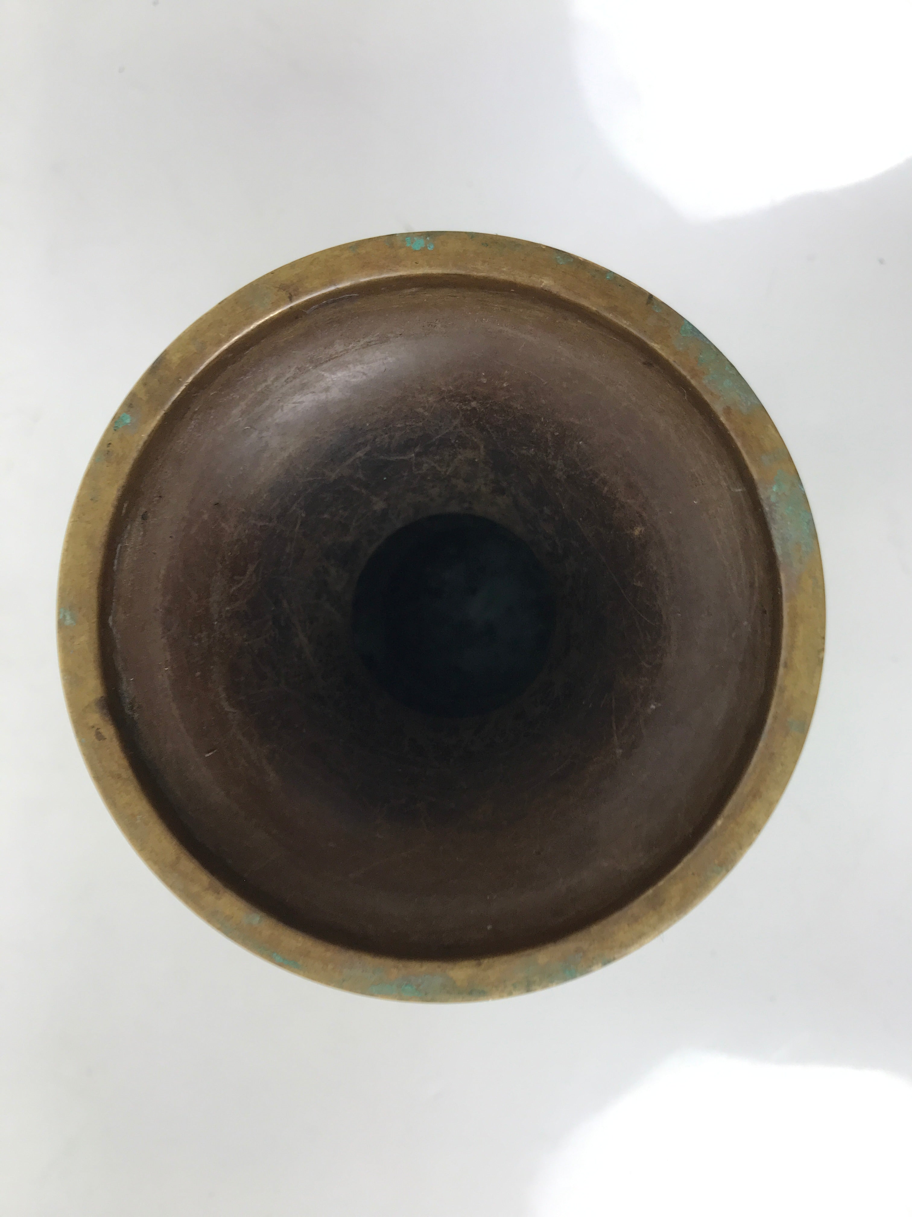 Japanese Buddhist Altar Fitting Brass Flower Vase Hanatate Butsugu Gold BA728