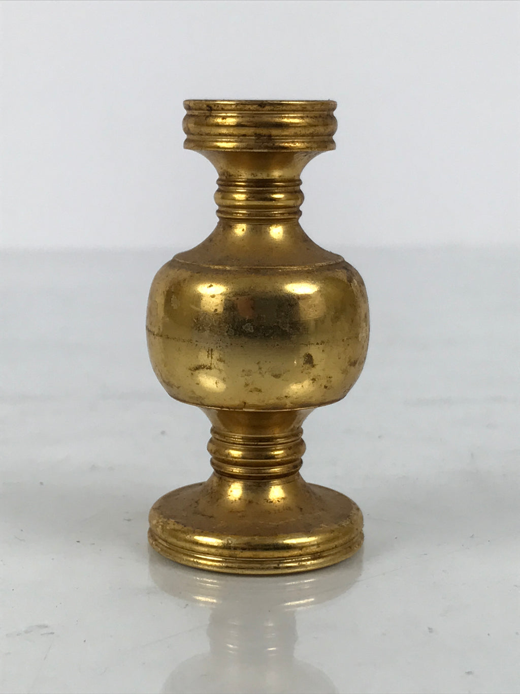 Japanese Buddhist Altar Fitting Brass Flower Vase Hanatate Butsugu Gold BA871