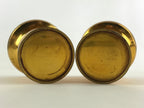 Japanese Buddhist Altar Fitting Brass Flower Vase Vtg 2pc Butsugu Gold BA51