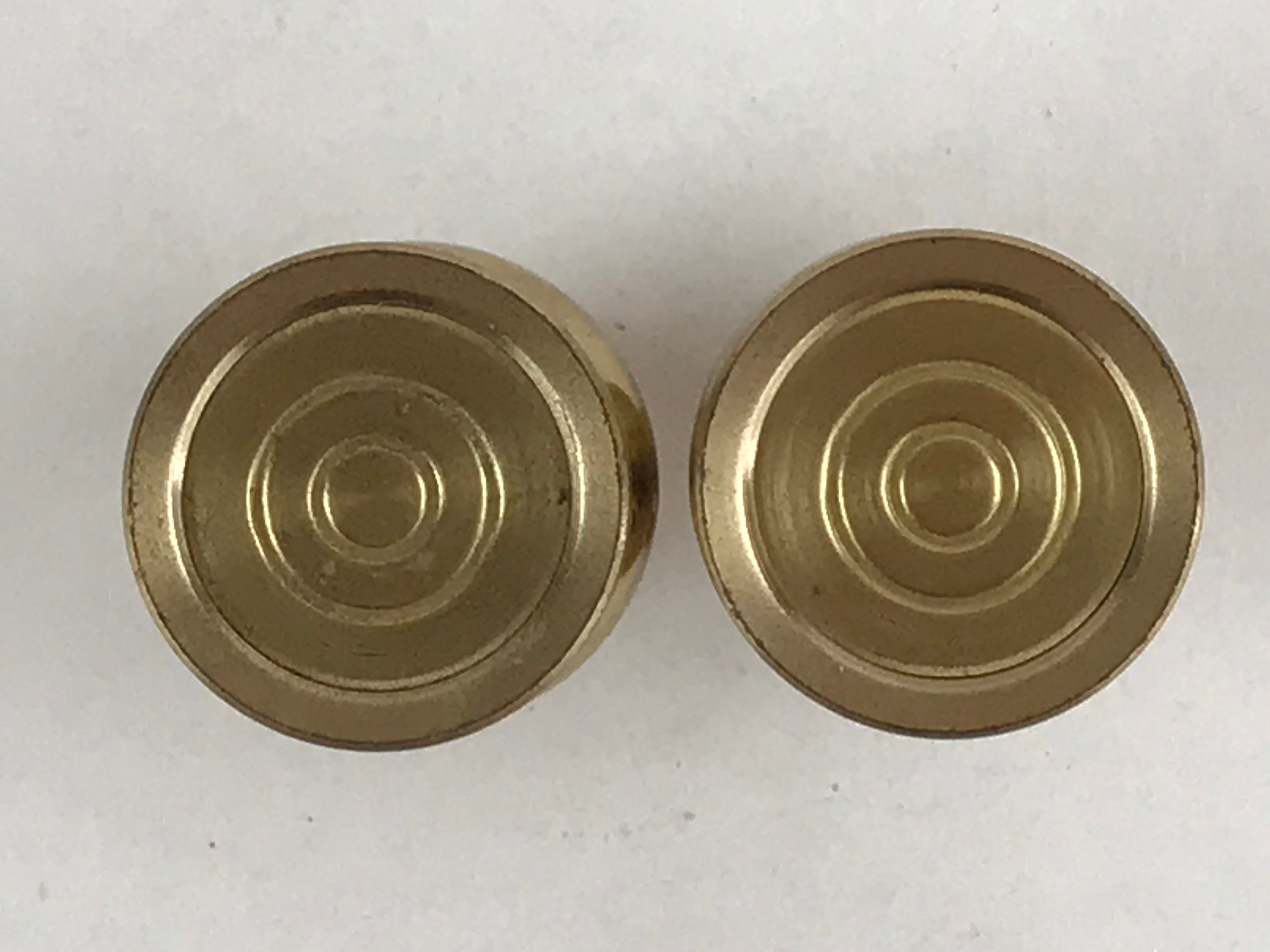 Japanese Buddhist Altar Fitting Brass Flower Vase Vtg 2pc Butsugu Gold BA54