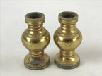 Japanese Buddhist Altar Fitting Brass Flower Vase Vtg 2pc Set Butsugu Gold BA110