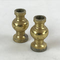 Japanese Buddhist Altar Fitting Brass Flower Vase Vtg 2pc Set Butsugu Gold BA110