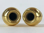 Japanese Buddhist Altar Fitting Brass Flower Vase Vtg 2pc Set Butsugu Gold BA212