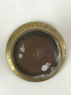 Japanese Buddhist Altar Fitting Brass Flower Vase Vtg Butsugu Brown BA111
