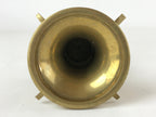 Japanese Buddhist Altar Fitting Brass Flower Vase Vtg Butsugu Gold BA214