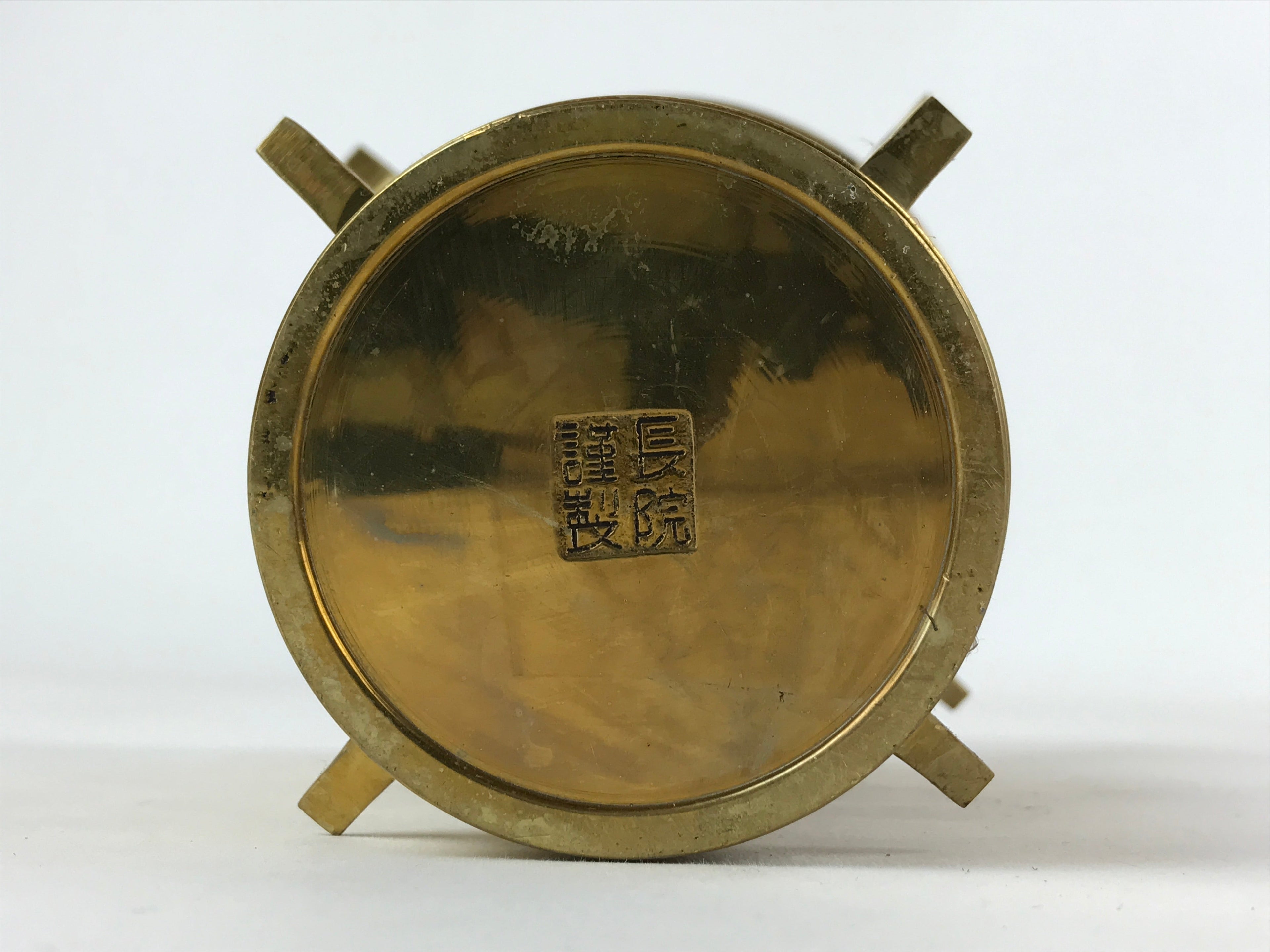 Japanese Buddhist Altar Fitting Brass Flower Vase Vtg Butsugu Gold BA214
