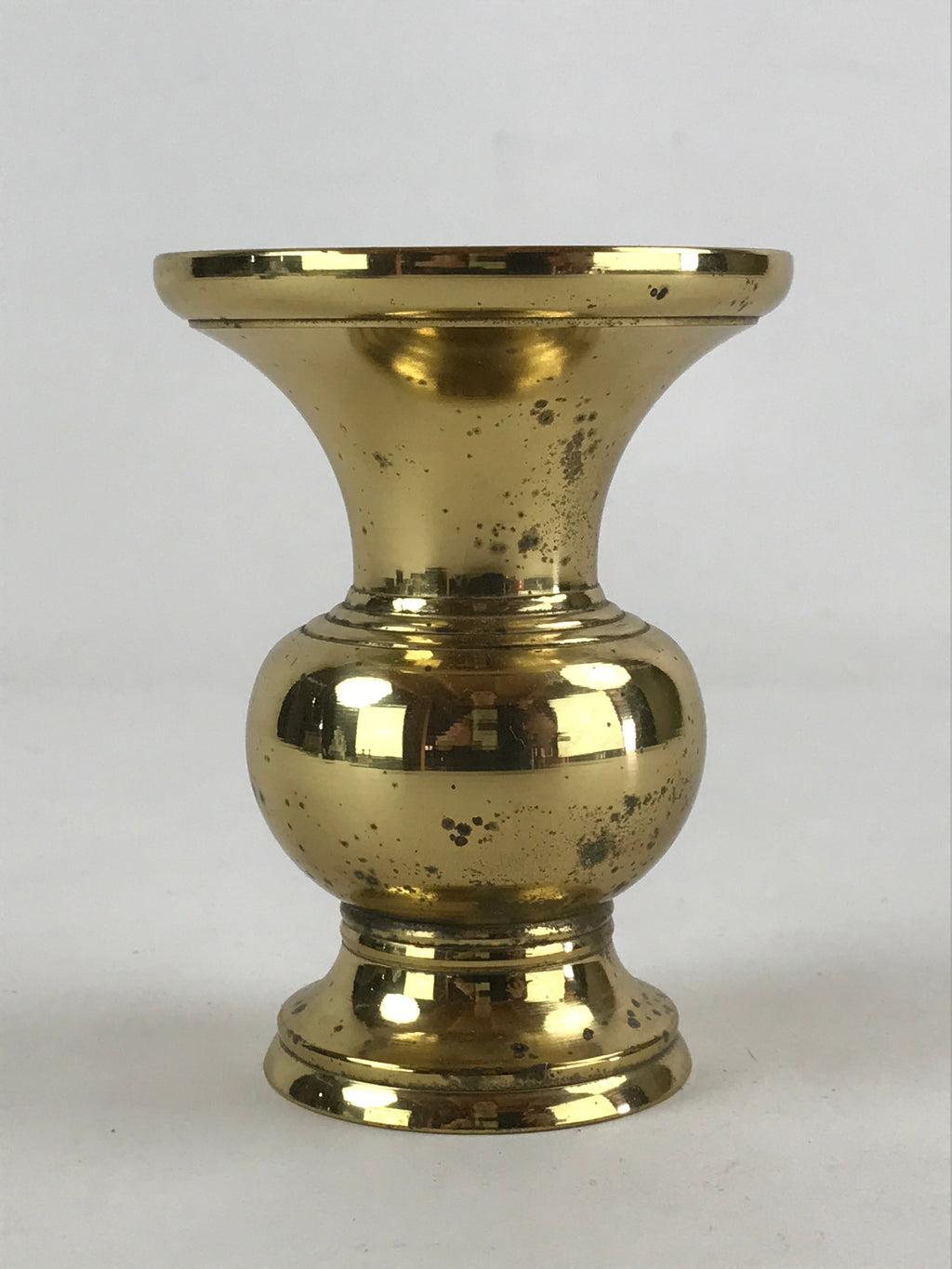 Japanese Buddhist Altar Fitting Brass Flower Vase Vtg Butsugu Gold BA52