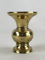 Japanese Buddhist Altar Fitting Brass Flower Vase Vtg Butsugu Gold BA52