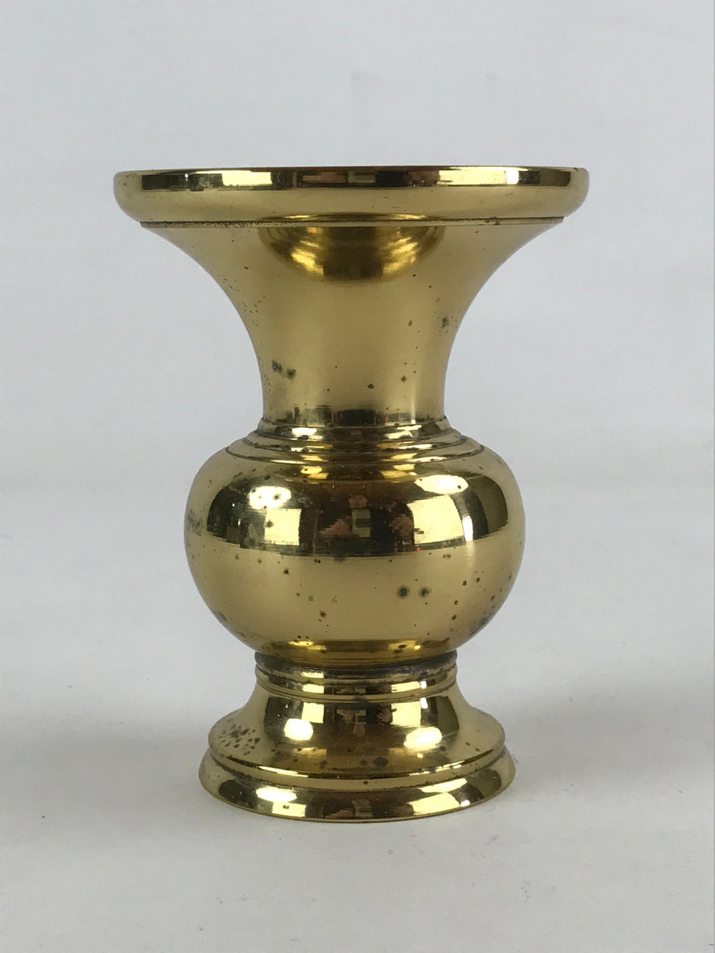 Japanese Buddhist Altar Fitting Brass Flower Vase Vtg Butsugu Gold BA52