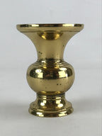 Japanese Buddhist Altar Fitting Brass Flower Vase Vtg Butsugu Gold BA52