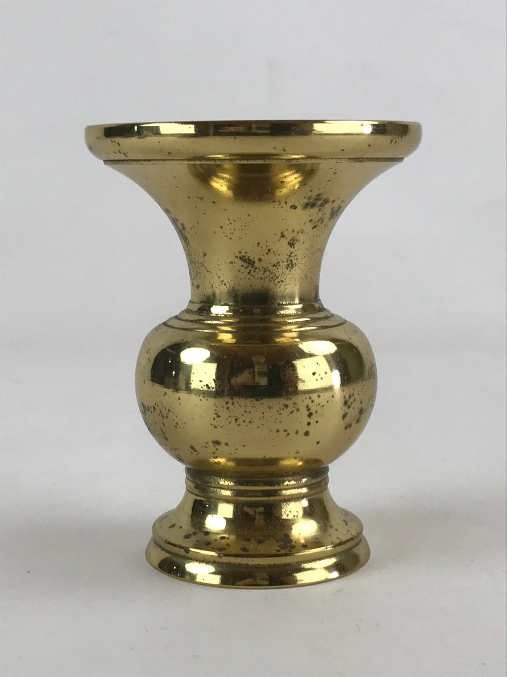 Japanese Buddhist Altar Fitting Brass Flower Vase Vtg Butsugu Gold BA52