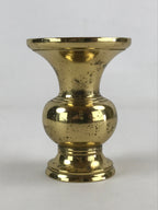Japanese Buddhist Altar Fitting Brass Flower Vase Vtg Butsugu Gold BA52