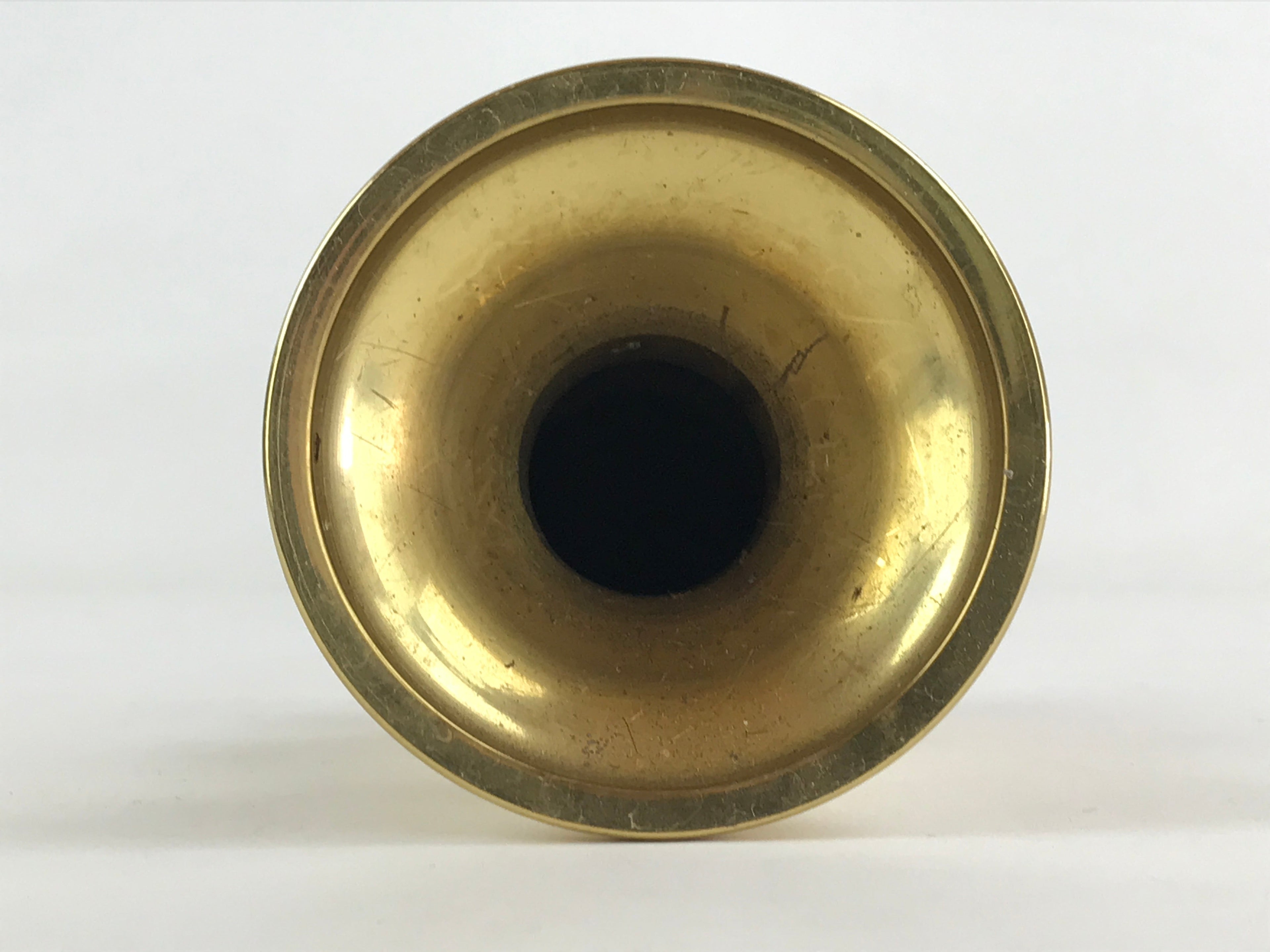 Japanese Buddhist Altar Fitting Brass Flower Vase Vtg Butsugu Gold BA52