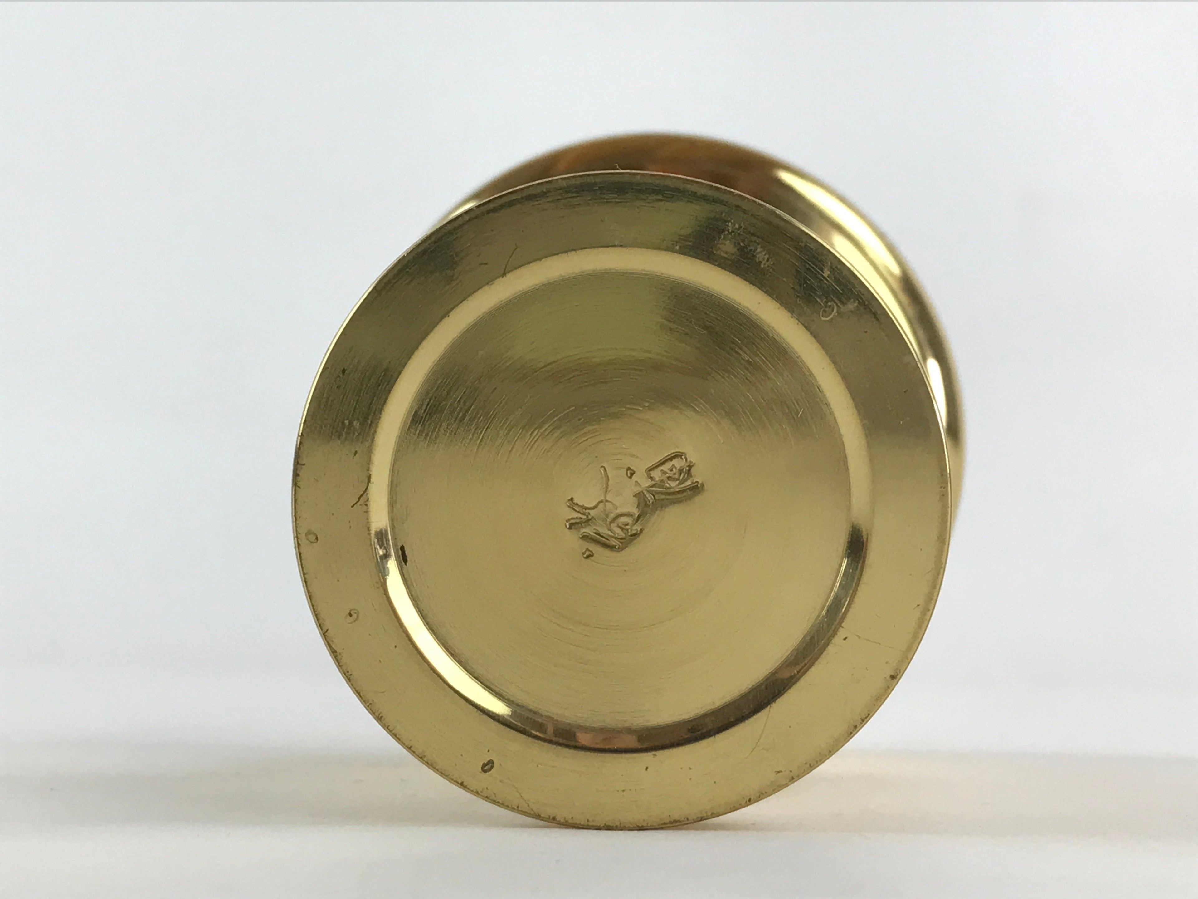 Japanese Buddhist Altar Fitting Brass Flower Vase Vtg Butsugu Gold BA52