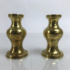 Japanese Buddhist Altar Fitting Brass Flower Vase Vtg Hanatate Gold 2pc BA394
