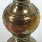 Japanese Buddhist Altar Fitting Brass Flower Vase Vtg Hanatate Gold 2pc BA395