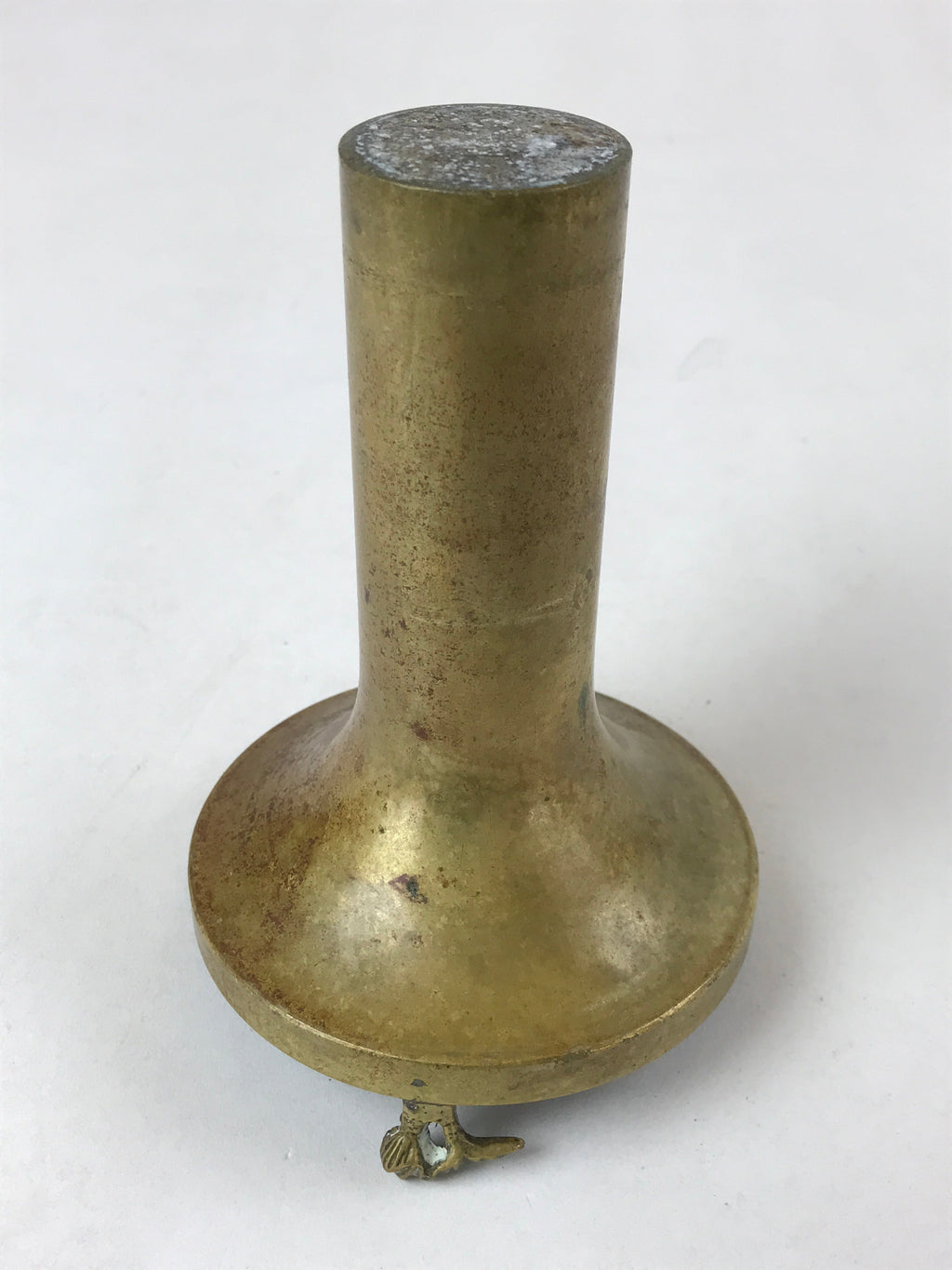 Japanese Buddhist Altar Fitting Brass Flower Vase Vtg Insert Butsugu Gold BA215