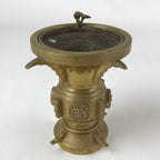 Japanese Buddhist Altar Fitting Brass Flower Vase Vtg Insert Butsugu Gold BA215