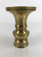 Japanese Buddhist Altar Fitting Brass Flower Vase Vtg Large Hanatate Gold BA329