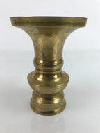 Japanese Buddhist Altar Fitting Brass Flower Vase Vtg Large Hanatate Gold BA329