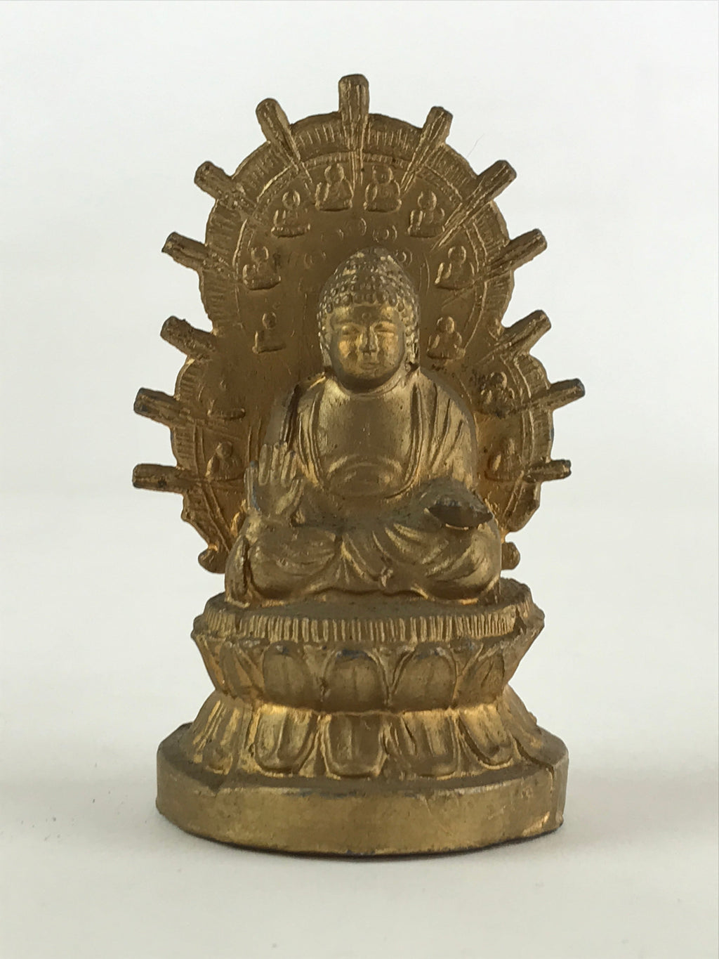 Japanese Buddhist Altar Fitting Brass Fukujoju Butsu Vtg Ornament Gold BD932