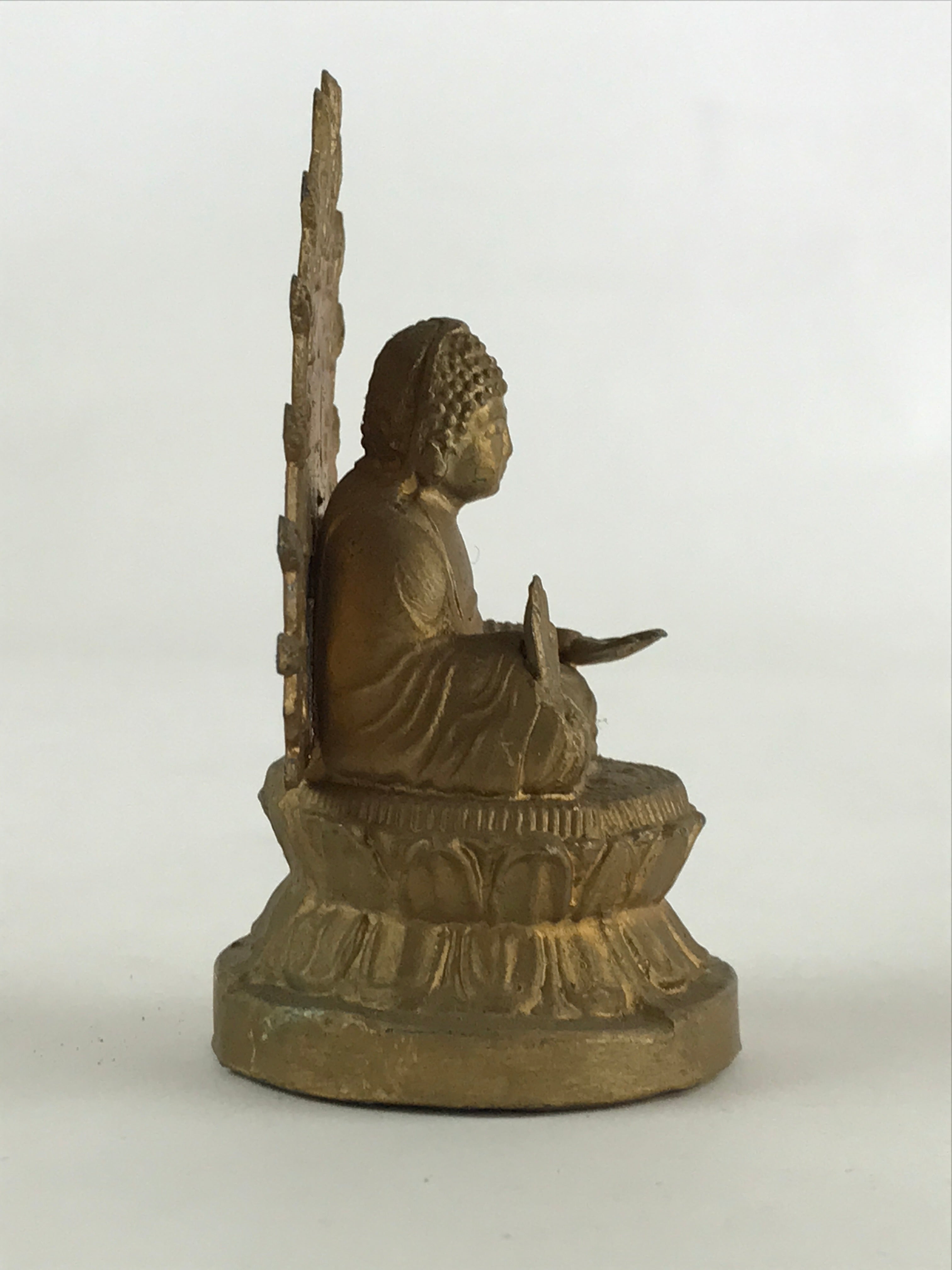 Japanese Buddhist Altar Fitting Brass Fukujoju Butsu Vtg Ornament Gold BD932