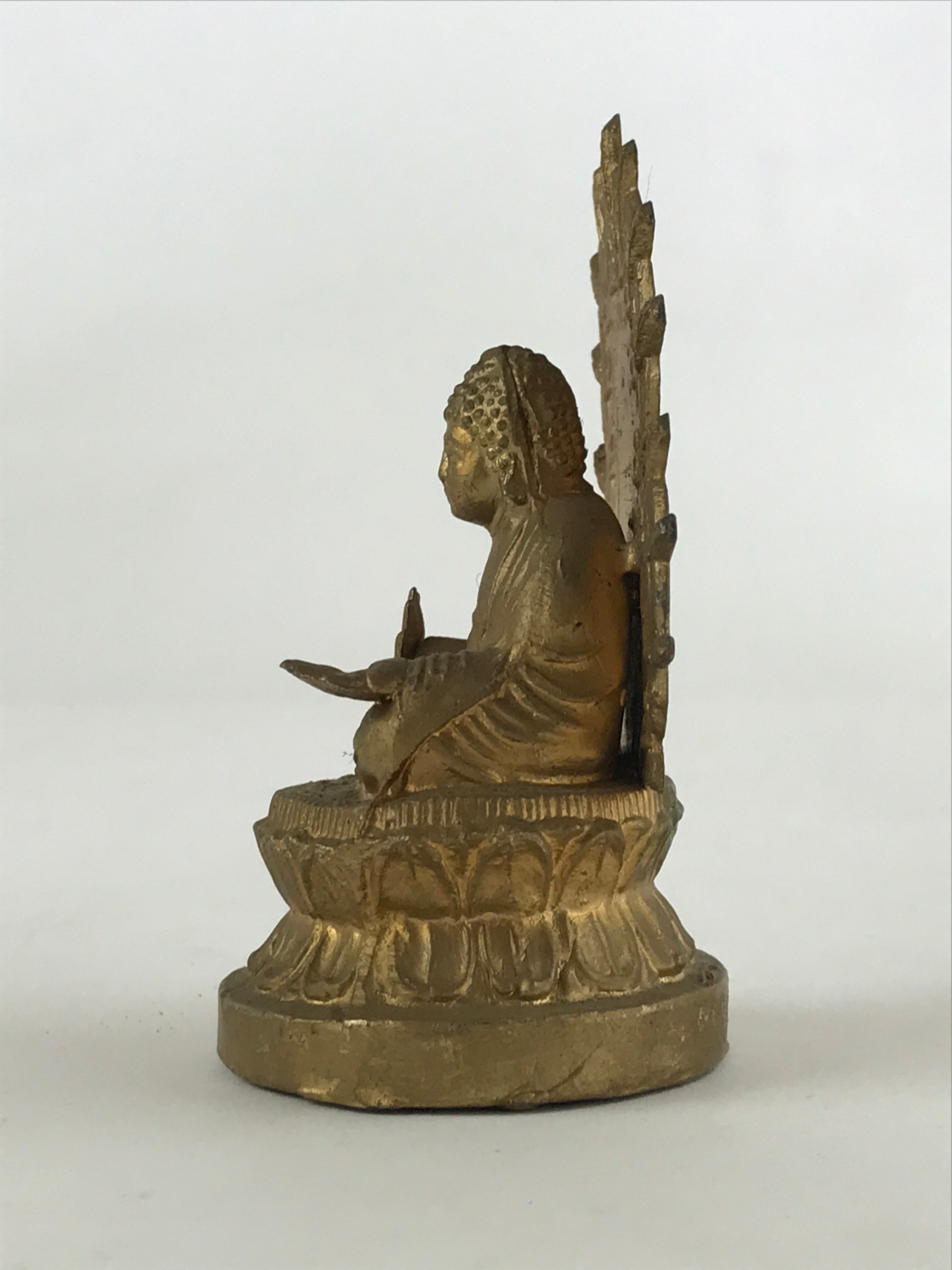 Japanese Buddhist Altar Fitting Brass Fukujoju Butsu Vtg Ornament Gold BD932