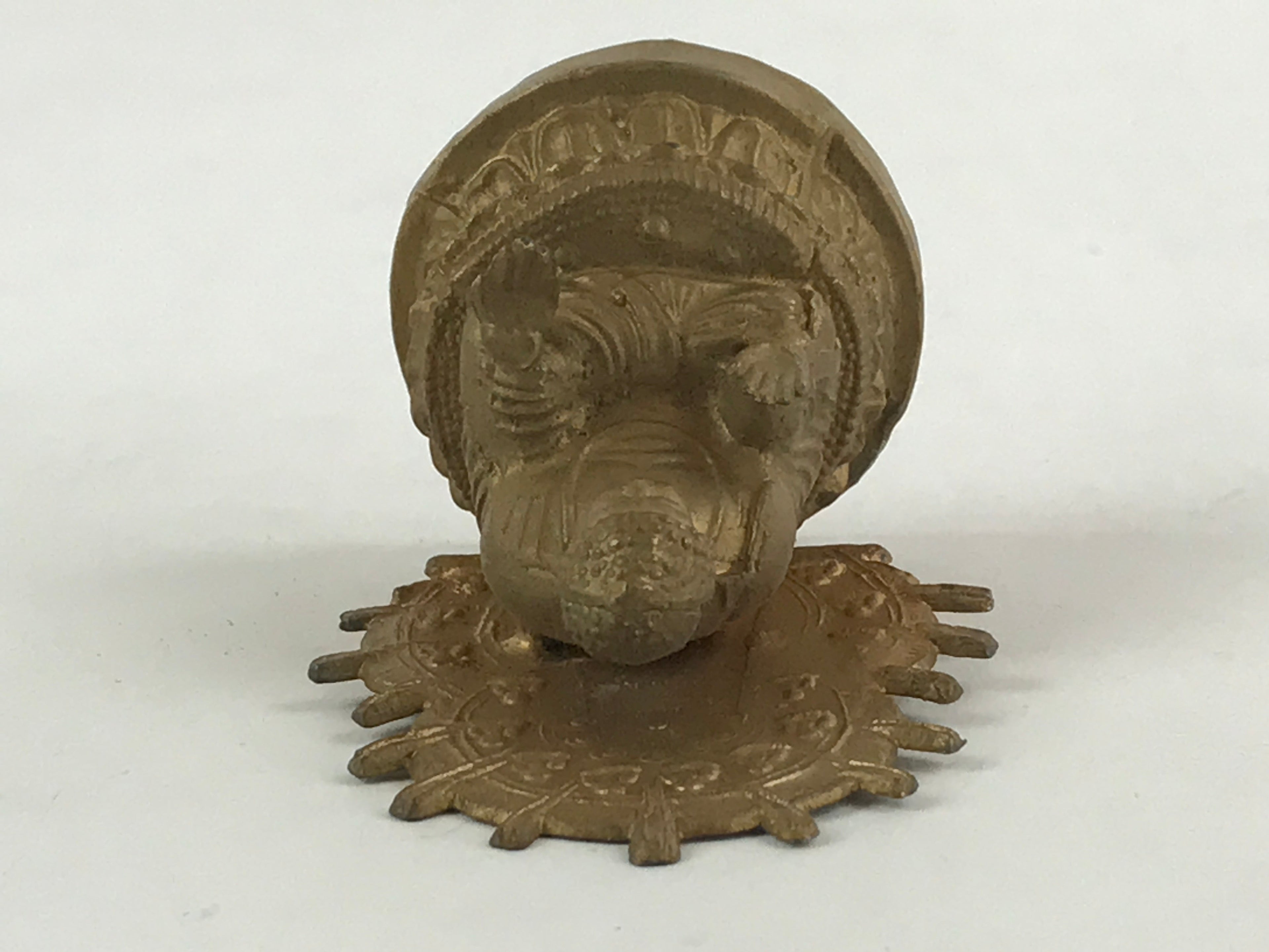 Japanese Buddhist Altar Fitting Brass Fukujoju Butsu Vtg Ornament Gold BD932