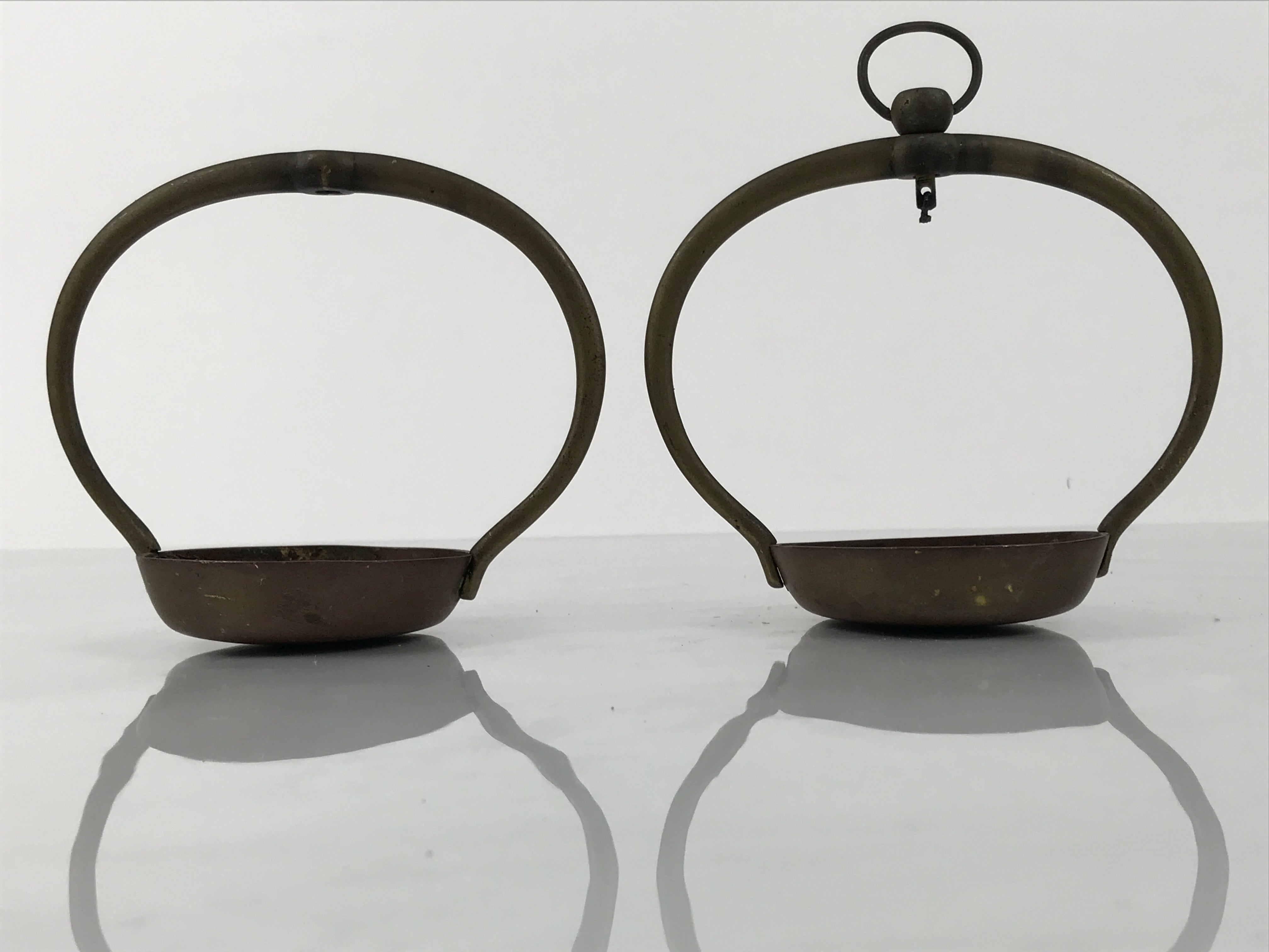 Japanese Buddhist Altar Fitting Brass Hanging Lantern Rinto 2pc Spare Part BA797