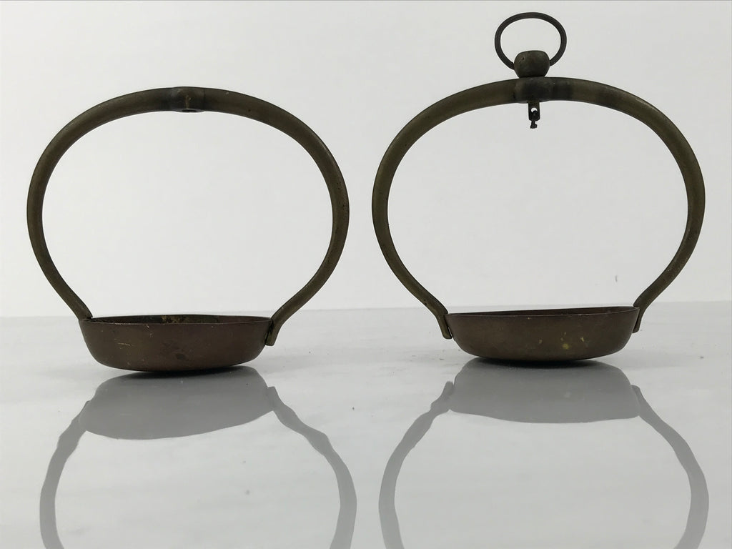 Japanese Buddhist Altar Fitting Brass Hanging Lantern Rinto 2pc Spare Part BA797