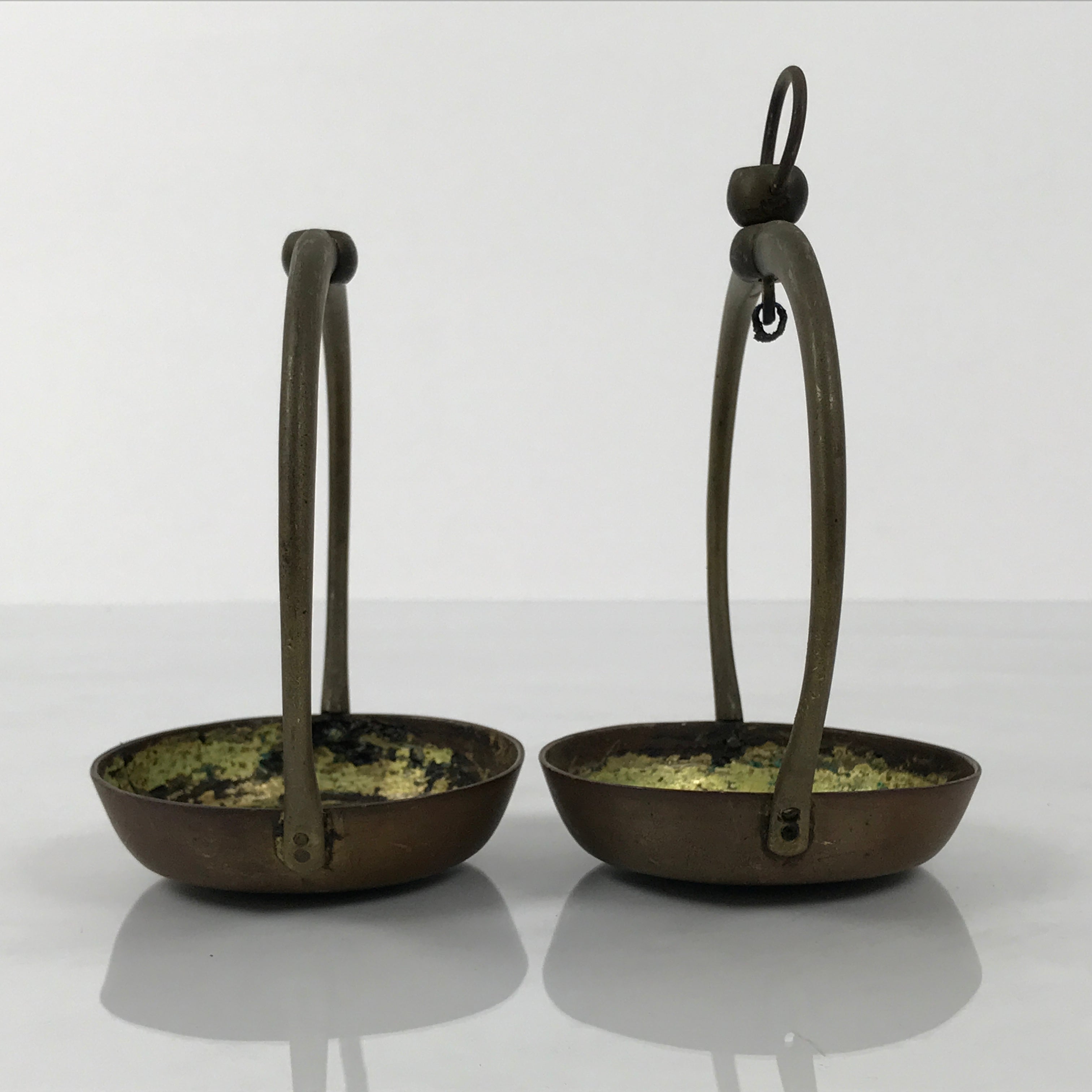 Japanese Buddhist Altar Fitting Brass Hanging Lantern Rinto 2pc Spare Part BA797