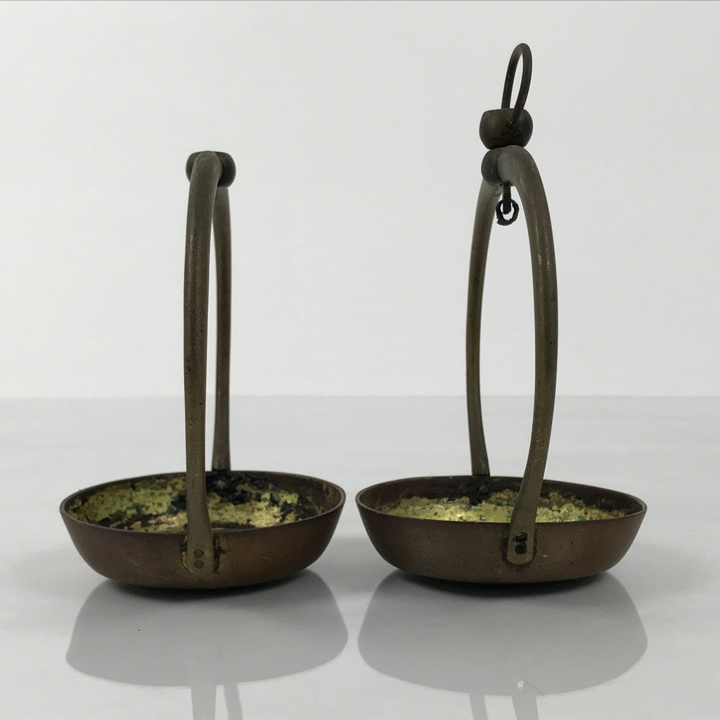 Japanese Buddhist Altar Fitting Brass Hanging Lantern Rinto 2pc Spare Part BA797