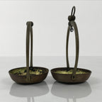 Japanese Buddhist Altar Fitting Brass Hanging Lantern Rinto 2pc Spare Part BA797