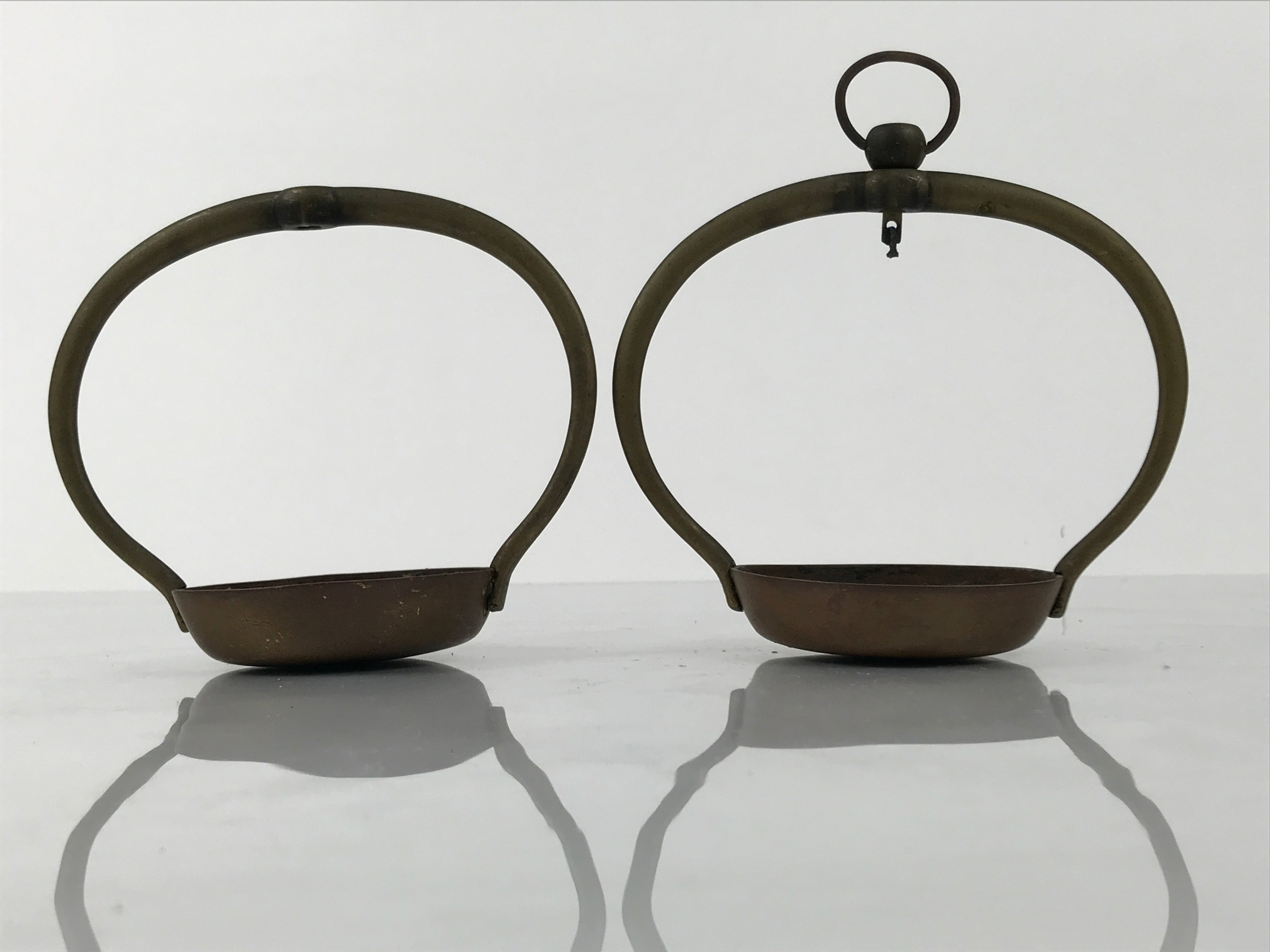 Japanese Buddhist Altar Fitting Brass Hanging Lantern Rinto 2pc Spare Part BA797