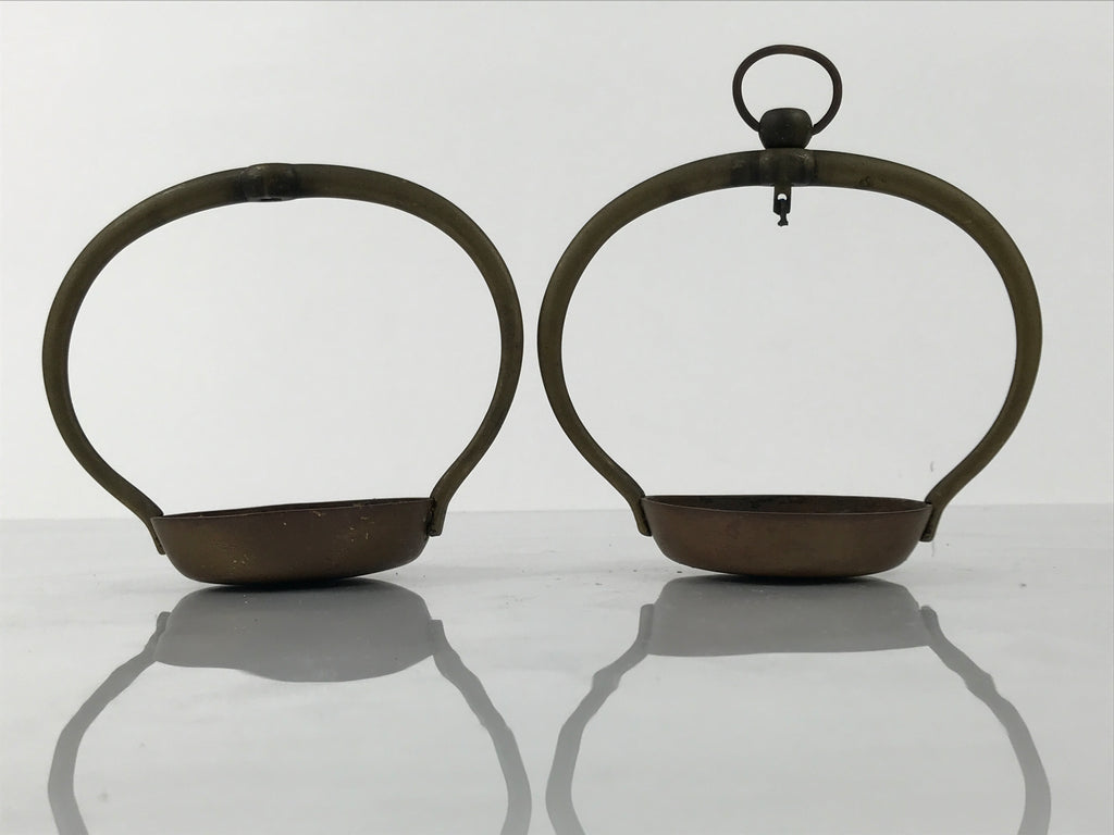Japanese Buddhist Altar Fitting Brass Hanging Lantern Rinto 2pc Spare Part BA797