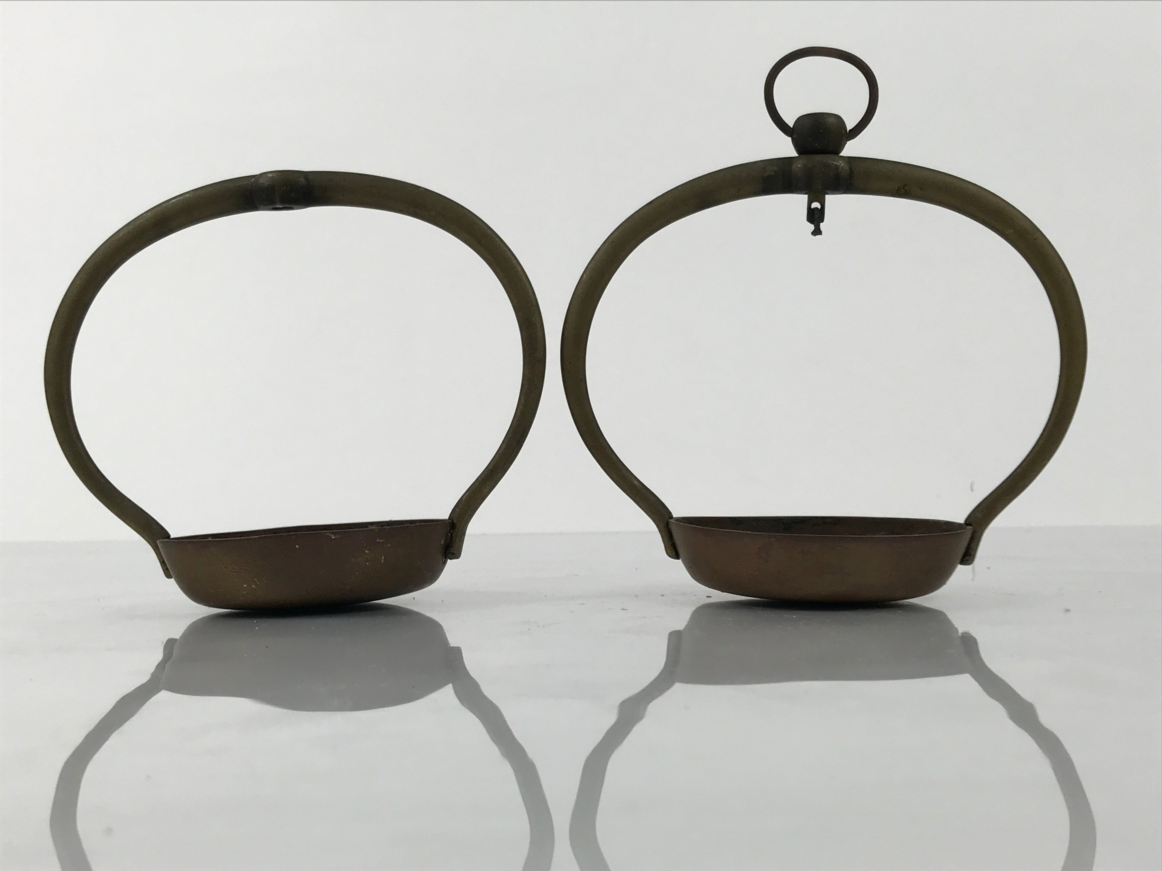 Japanese Buddhist Altar Fitting Brass Hanging Lantern Rinto 2pc Spare Part BA797