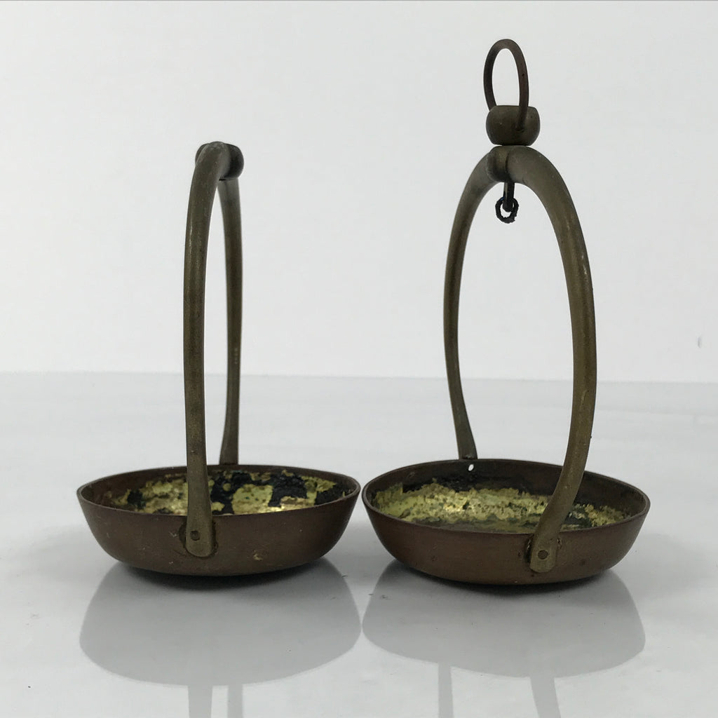 Japanese Buddhist Altar Fitting Brass Hanging Lantern Rinto 2pc Spare Part BA797