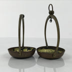 Japanese Buddhist Altar Fitting Brass Hanging Lantern Rinto 2pc Spare Part BA797