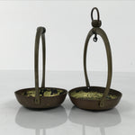 Japanese Buddhist Altar Fitting Brass Hanging Lantern Rinto 2pc Spare Part BA797