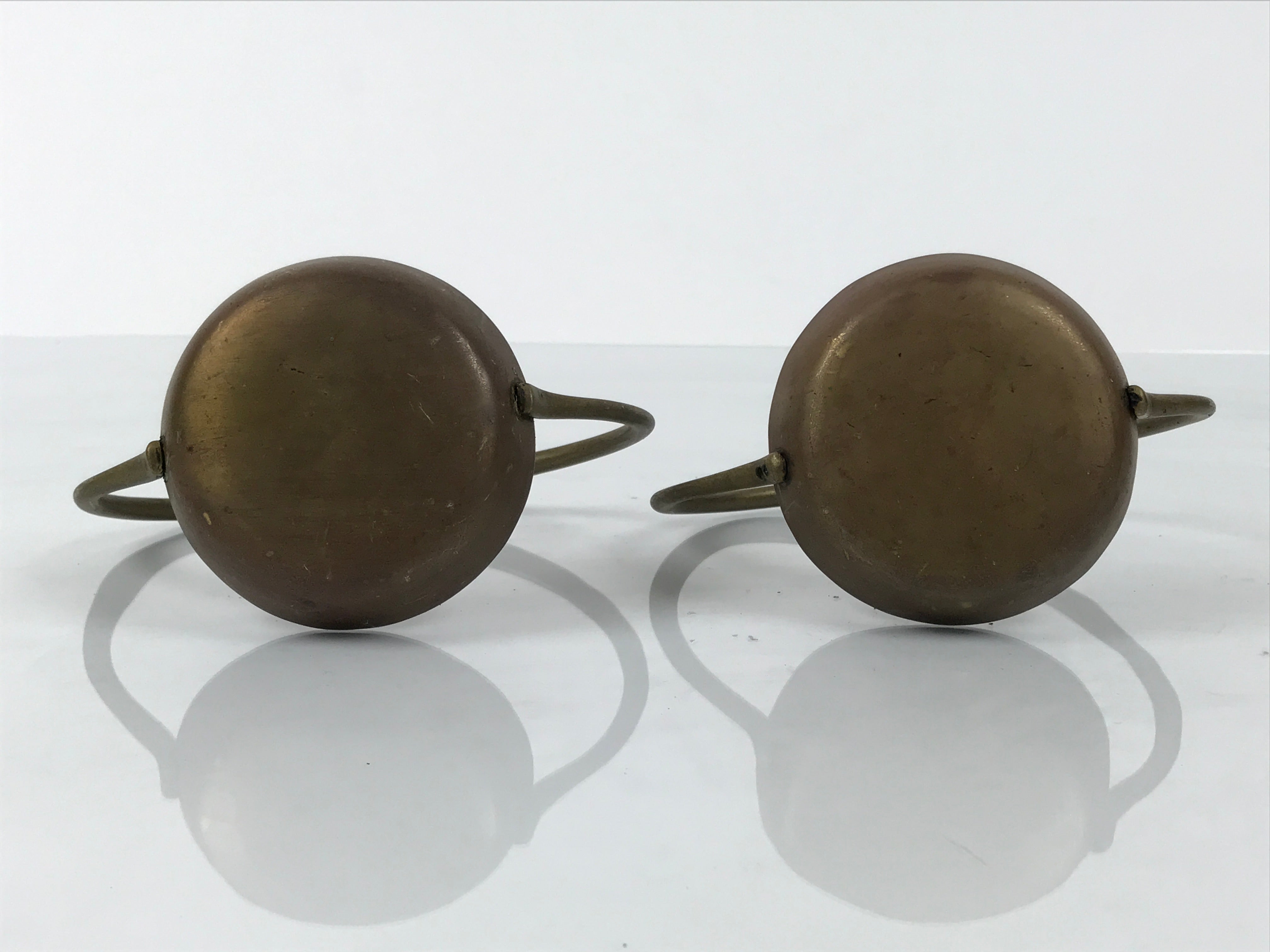 Japanese Buddhist Altar Fitting Brass Hanging Lantern Rinto 2pc Spare Part BA797