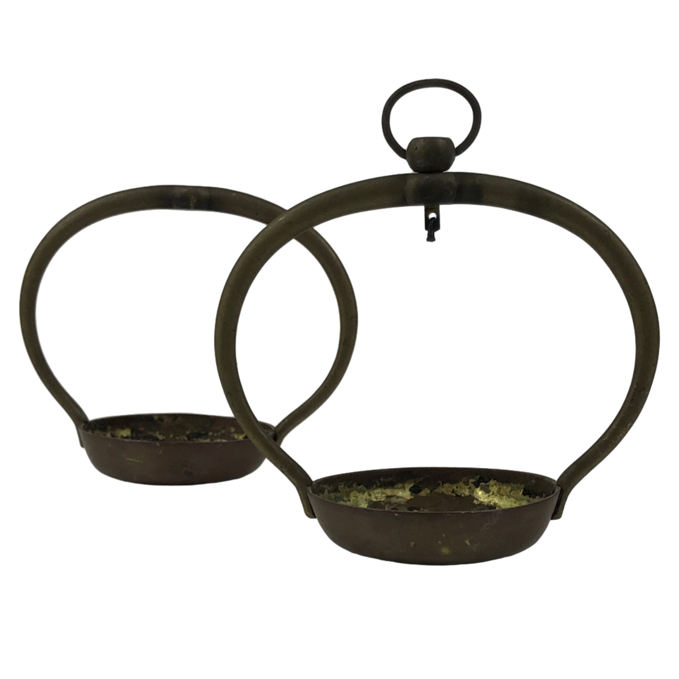 Japanese Buddhist Altar Fitting Brass Hanging Lantern Rinto 2pc Spare Part BA797