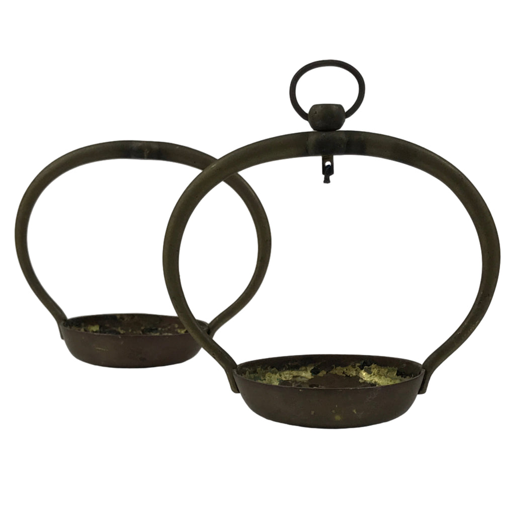 Japanese Buddhist Altar Fitting Brass Hanging Lantern Rinto 2pc Spare Part BA797